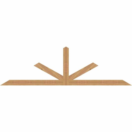 Ekena Millwork Saratoga Smooth Timber Gable Bracket, Western Red Cedar, 84"W x 24"H x 1 1/2"D x 3 1/2"F, 7/12 Pitch GBW084X24X0204SAR00SWR